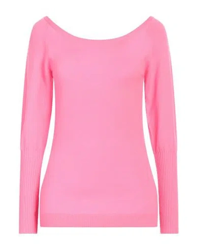 Seventy Venezia Woman Sweater Pink Size L Virgin Wool, Polyester