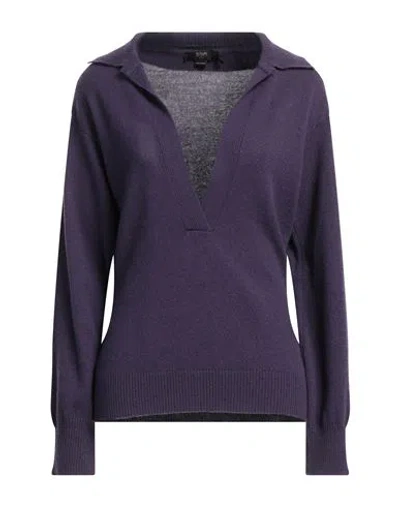 Seventy Venezia Woman Sweater Purple Size S Wool, Cashmere