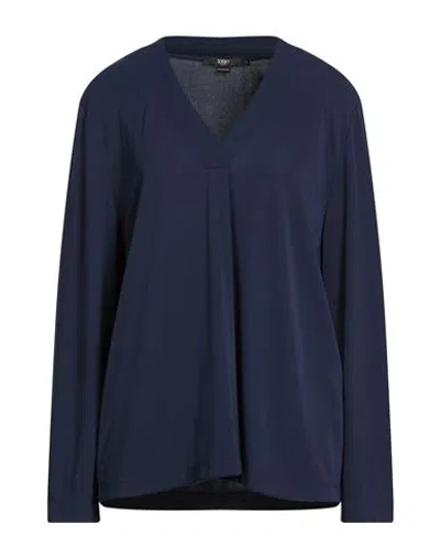 Seventy Venezia Woman T-shirt Midnight Blue Size Xl Polyester, Elastane