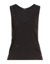 Seventy Venezia Woman Tank Top Black Size M Viscose, Elastane