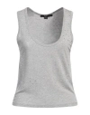 Seventy Venezia Woman Tank Top Grey Size M Viscose, Elastane In Gray