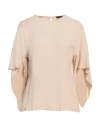 Seventy Venezia Woman Top Beige Size 10 Viscose
