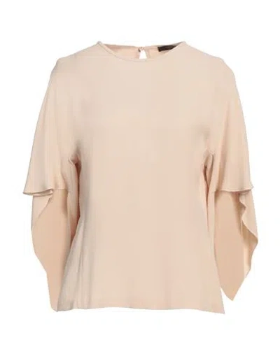 Seventy Venezia Woman Top Beige Size 10 Viscose In Beige