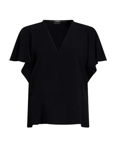 Seventy Venezia Woman Top Black Size 2 Viscose