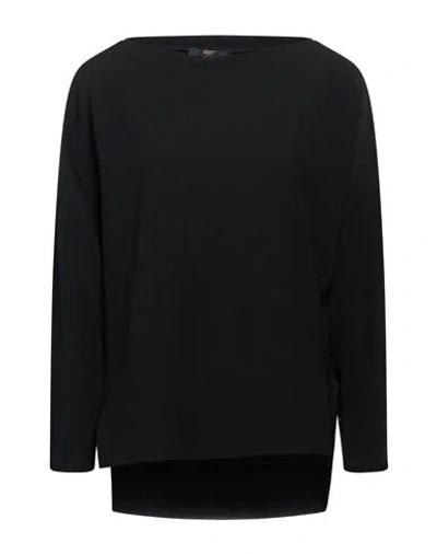Seventy Venezia Woman Top Black Size 4 Polyester, Elastane