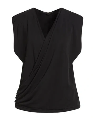 Seventy Venezia Woman Top Black Size Xl Polyester, Elastane