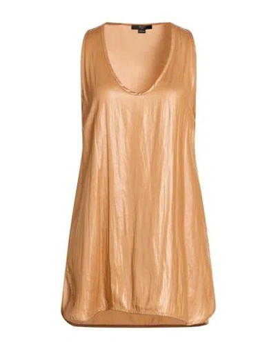 Seventy Venezia Woman Top Camel Size M Polyester In Neutral