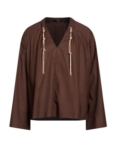 Seventy Venezia Woman Top Chocolate Brown Size 6 Cotton, Elastane