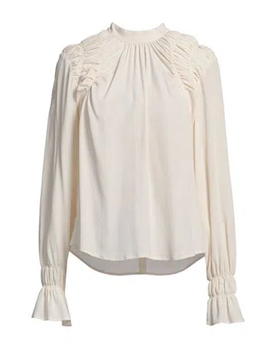 Seventy Venezia Woman Top Cream Size 10 Acetate, Silk In White