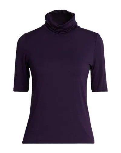 Seventy Venezia Woman Top Dark Purple Size S Viscose, Elastane