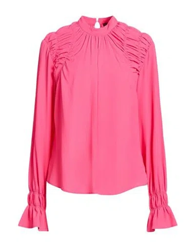 Seventy Venezia Woman Top Fuchsia Size 10 Acetate, Silk In Pink