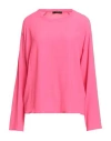 Seventy Venezia Woman Top Fuchsia Size 8 Acetate, Silk In Pink