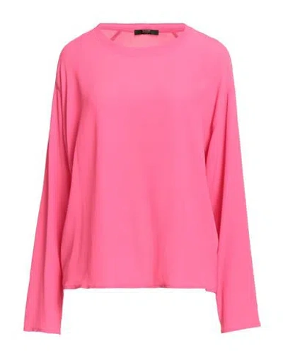 Seventy Venezia Woman Top Fuchsia Size 8 Acetate, Silk In Pink