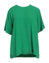 Seventy Venezia Woman Top Green Size 12 Acetate, Silk