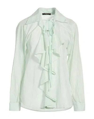 Seventy Venezia Woman Top Light Green Size 4 Cotton, Metallic Polyester