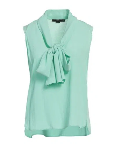 Seventy Venezia Woman Top Light Green Size M Cotton, Modal, Acetate, Silk In Green