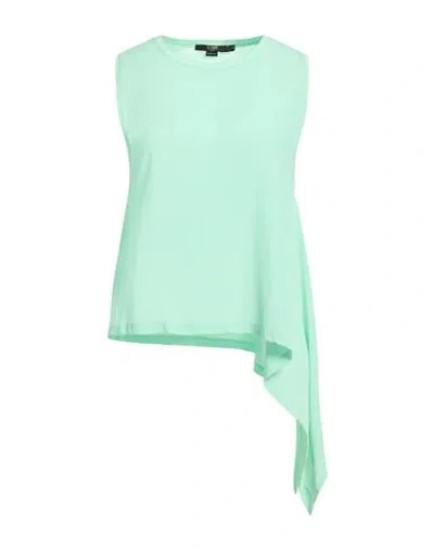 Seventy Venezia Woman Top Light Green Size M Cotton, Modal, Acetate, Silk In Blue