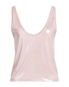 Seventy Venezia Woman Tank Top Light Pink Size L Polyester, Elastane