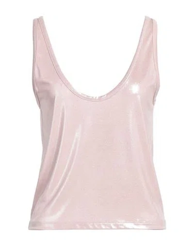 Seventy Venezia Woman Tank Top Light Pink Size L Polyester, Elastane