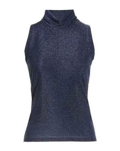 Seventy Venezia Woman Top Navy Size L Polyamide, Polyester, Elastane In Blue