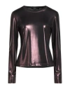 Seventy Venezia Woman Top Plum Size L Polyester, Elastane, Polyurethane In Burgundy