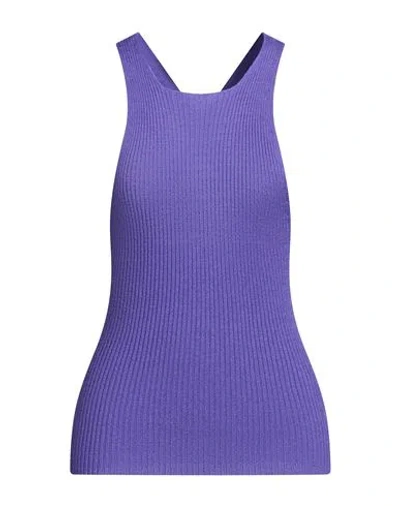 Seventy Venezia Woman Top Purple Size S Viscose, Polyacrylic, Polyamide