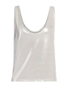 Seventy Venezia Woman Top Silver Size M Polyester, Elastane In Silver