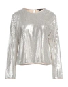 Seventy Venezia Woman Top Silver Size S Polyester In Silver