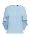 Seventy Venezia Woman Top Sky Blue Size 4 Viscose