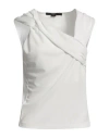 Seventy Venezia Woman Top White Size L Polyester, Elastane
