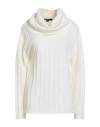 Seventy Venezia Woman Turtleneck Ivory Size M Wool, Cashmere In White
