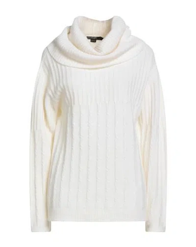 Seventy Venezia Woman Turtleneck Ivory Size M Wool, Cashmere In White