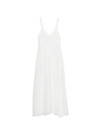 Seventy V-neck Midi Dress In White