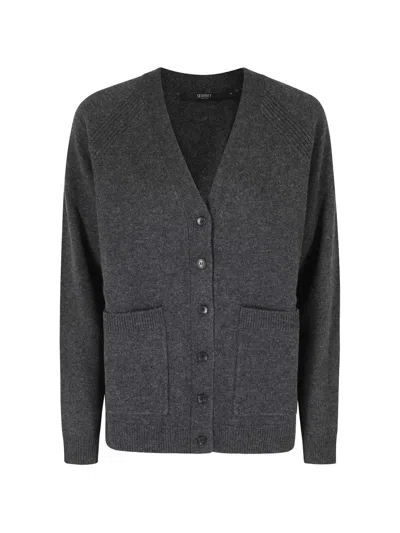 Seventy V-neck Wool Cardigan In Gray