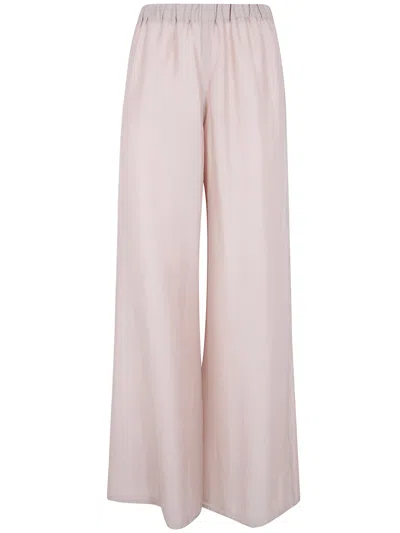 Seventy Voile Lyocell Bicolor Reversible Trousers In Pink