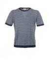 Seventy White Blue Striped T-shirt