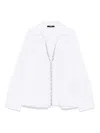 Seventy Classic V-neck White Shirt With Buttoned Cuffs In White