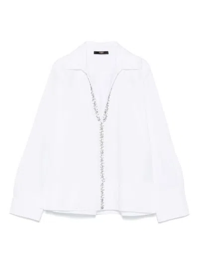 Seventy White Cotton Shirt With Front Detail