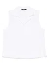 Seventy Poplin Top In White