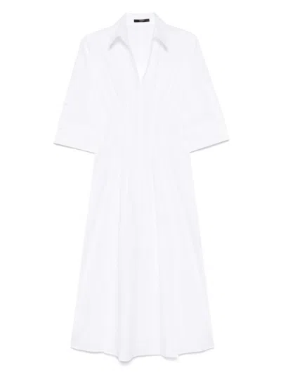 SEVENTY WHITE POPLIN MIDI DRESS