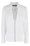 Seventy Plain Poplin Shirt With Stone Embroidery