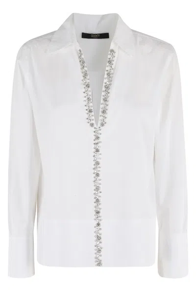 SEVENTY SEVENTY WHITE POPLIN OVERSIZED SHIRT