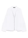 Seventy Classic V-neck White Shirt With Buttoned Cuffs In White