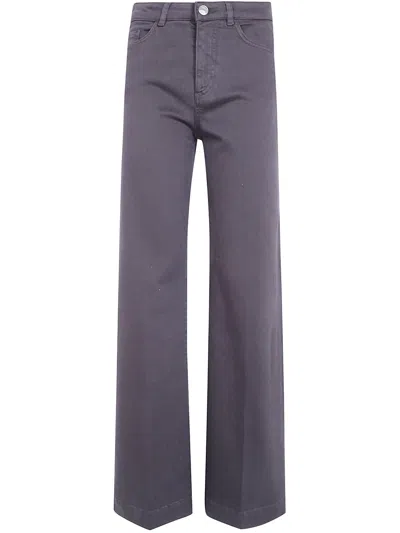 Seventy Wide Leg Denim In Brown