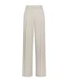 Seventy Wide Pants With Double Dart In Gabardine In White