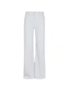 Seventy Light Blue Flared Belt-loops Cotton Pants In White