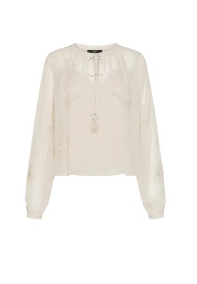 Seventy Woman  Embroidered In Neutral