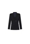 Seventy Double-breasted Peak-lapels Blazer In Blue