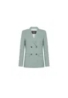 Seventy Green Double Breasted Jacket In Green