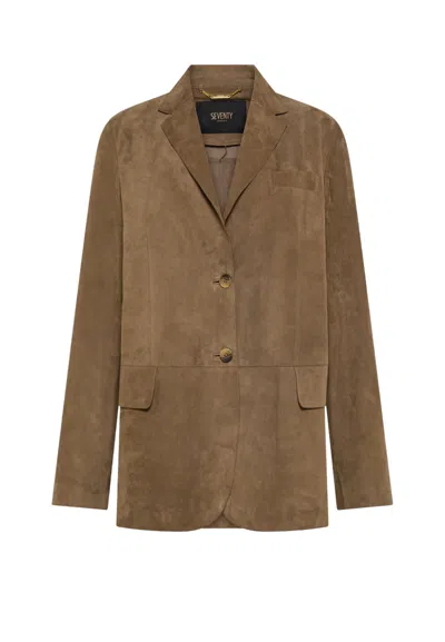 Seventy Women's Jacket  With Pockets In Brown